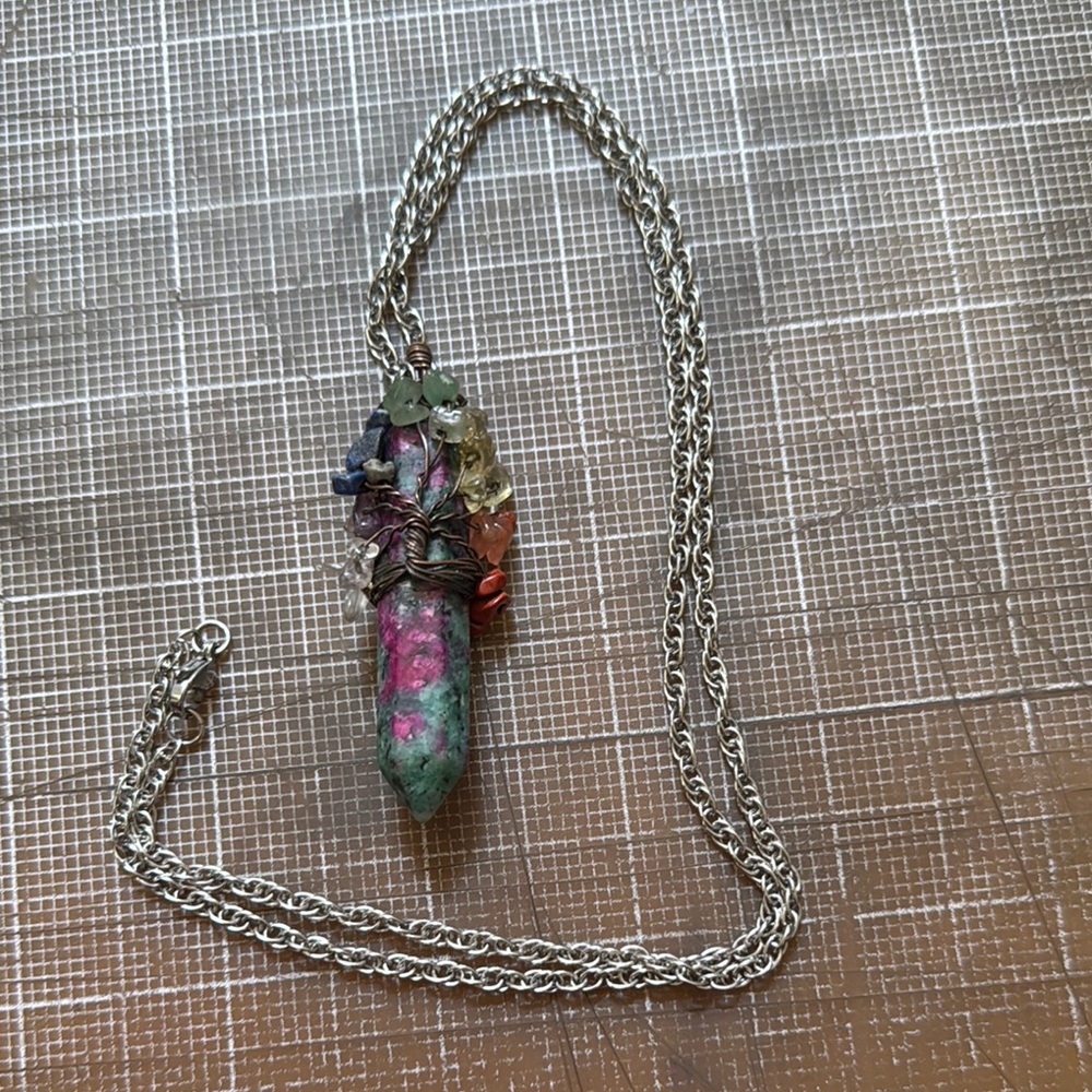 Multicolor Crystal Pendant Necklace